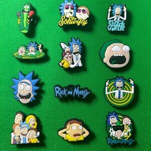 NEW Set 12 Rick and Morty Croc Charms. Bundle up to save more.